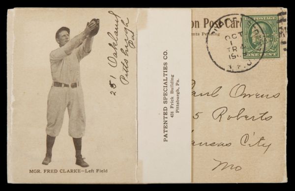 PC 1909 Pittsburgh Pirates Fold-Out Clarke